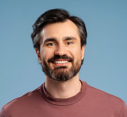 imgi 17 smiling bearded man wearing casual posing studio isolated blue looking camera 695242 11339